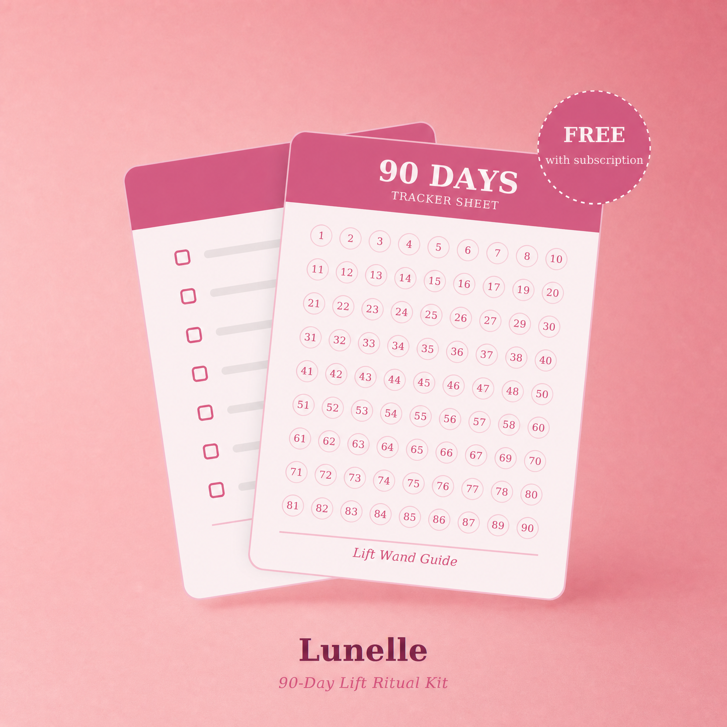Lunelle Lift Wand Guide + 90-Day Tracker