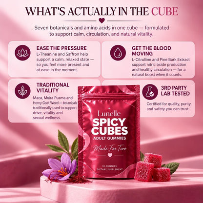Spicy Cubes: #1 Rated Intimacy Gummy By 5300+ Couples